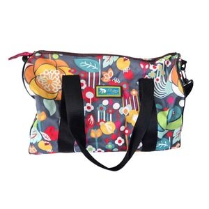 Lily Zen By Lily Bloom Duffle Travel Carry On Weekend Bag Floral Flower Power